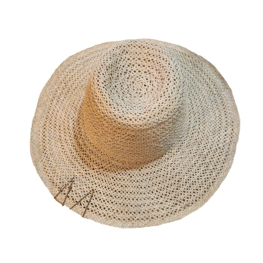 Vintage Straw HatSun HatRattan Made In The‎ ROC Vacation